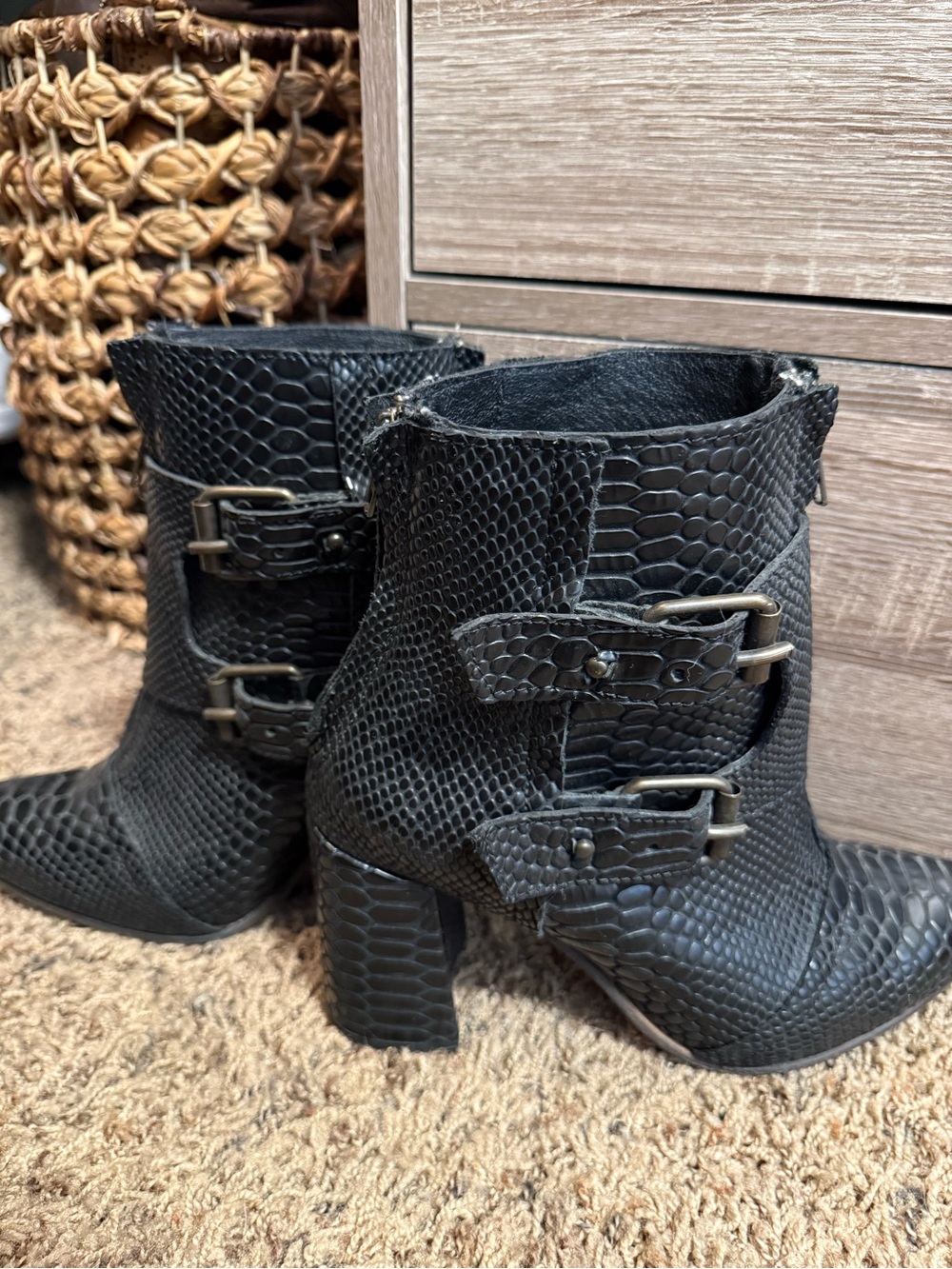 Black Freebird Joey Booties - Size 10